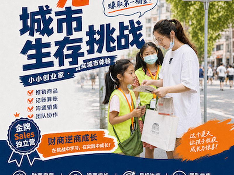 一元城市生存挑战 孩子在街头卖报