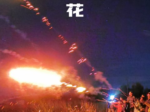 草原星空烟花