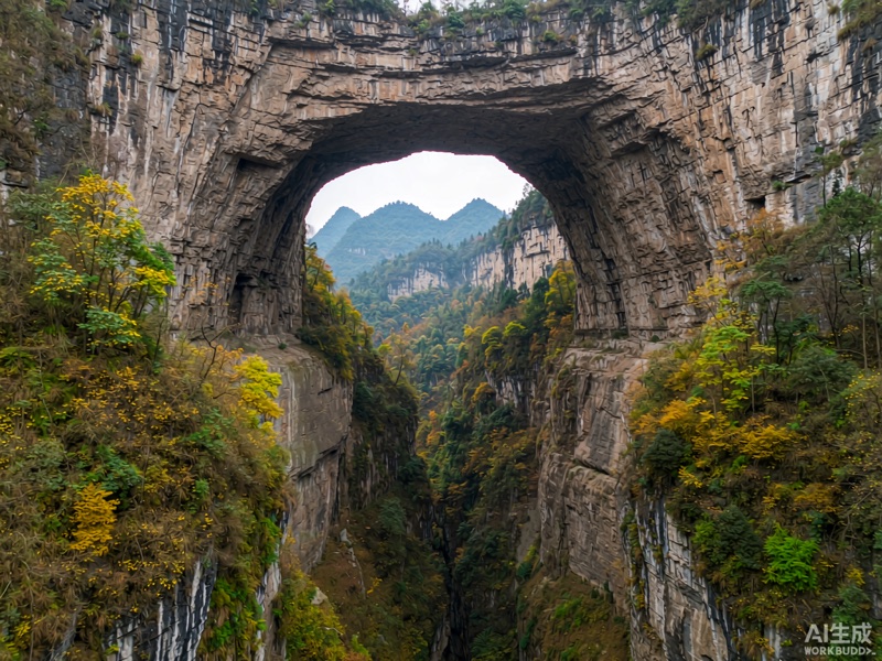 武隆天生三桥秋色