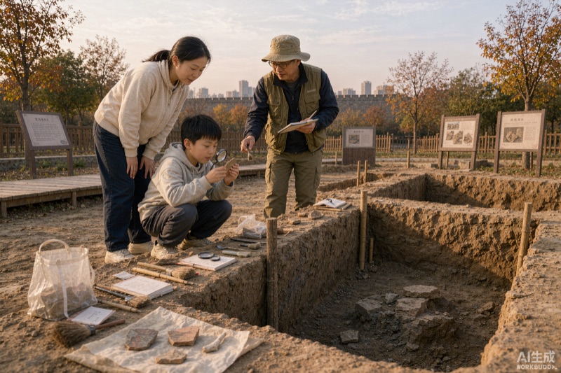 遗址添了新景:5 岁到 75 岁,都能在探方边找到位置 · ha