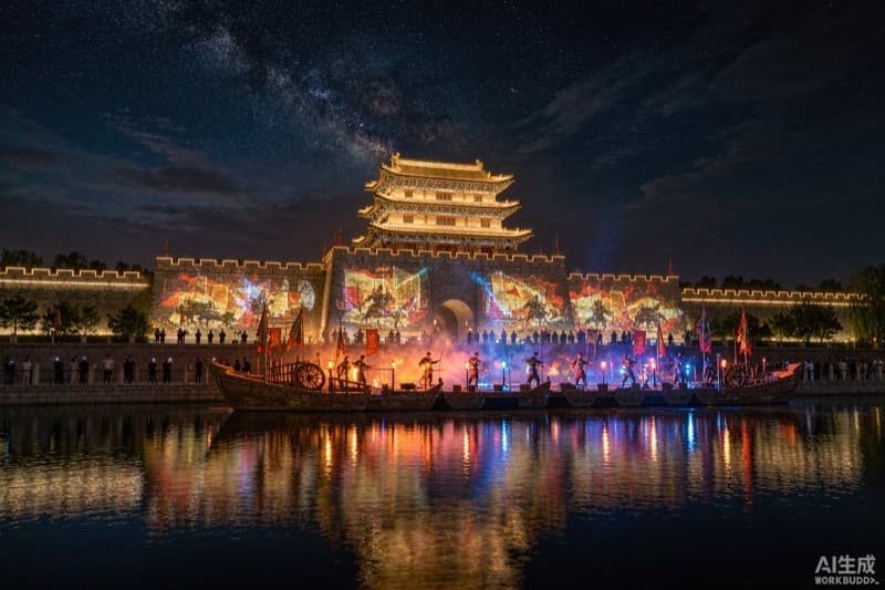 山海关夜景