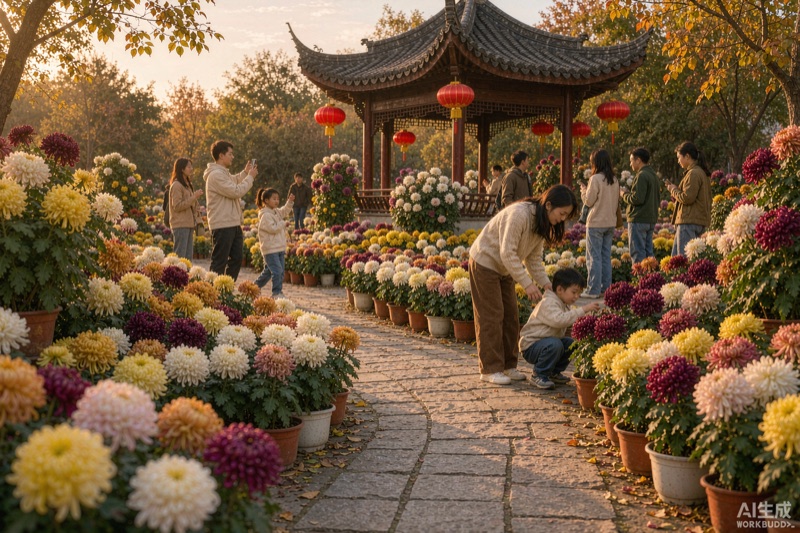 晴窗下的菊