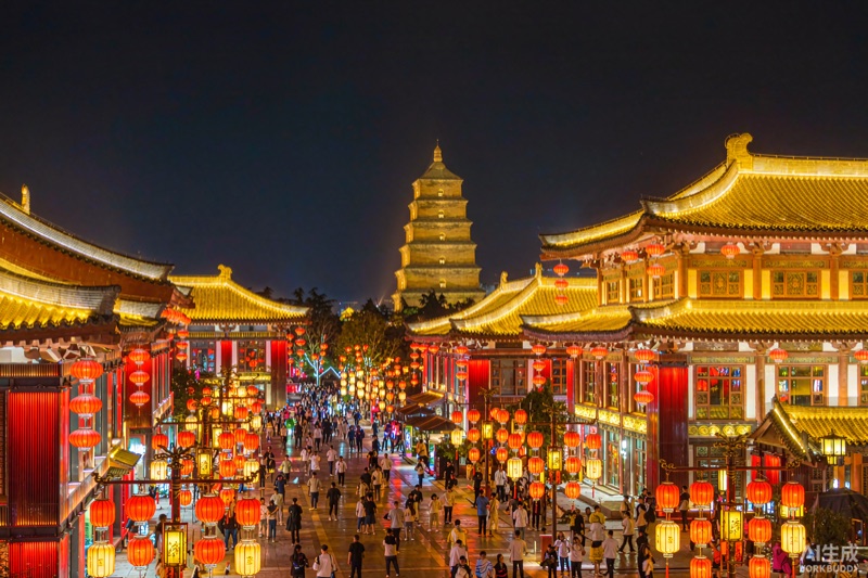 西安大唐不夜城夜景 · 陕西