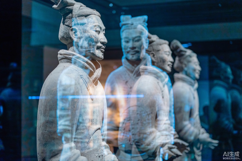 ｜ 兵马俑数字活化 · XR 实景体验 · 陕西　AI生成示意图