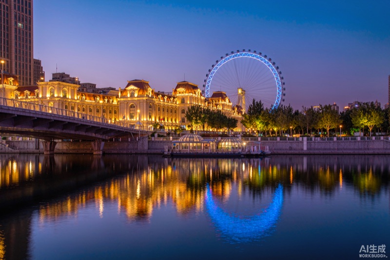 天津海河夜景 · 天津